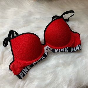 PINK Red Wear Everywhere Push-up Bra